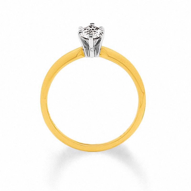 Main Image 3 of 1/2 CT. Marquise Diamond Solitaire Engagement Ring in 14K Gold