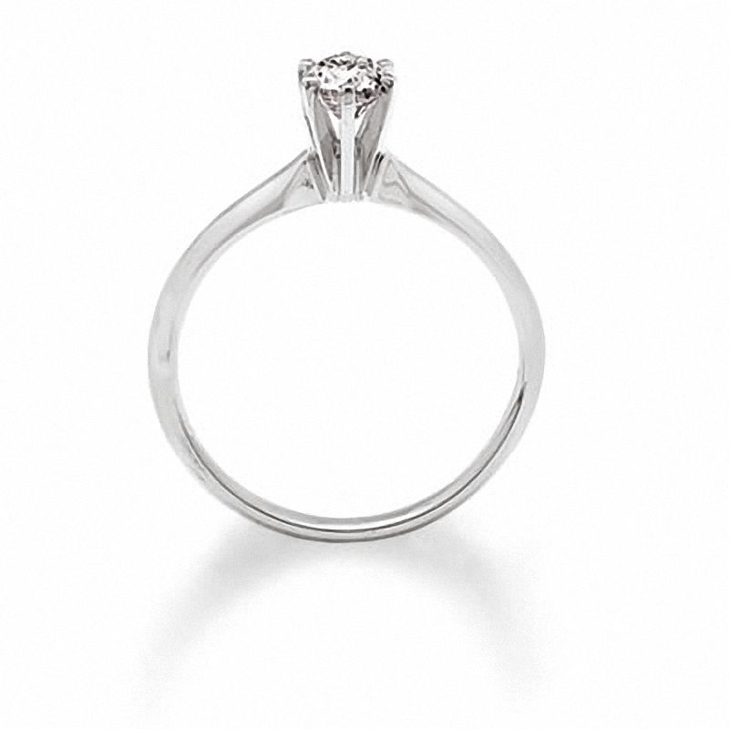 Main Image 3 of 1/4 CT. Diamond Solitaire Engagement Ring in 14K White Gold