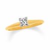 Thumbnail Image 0 of 1/5 CT. Princess Cut Diamond Solitaire Engagement Ring in 14K Gold