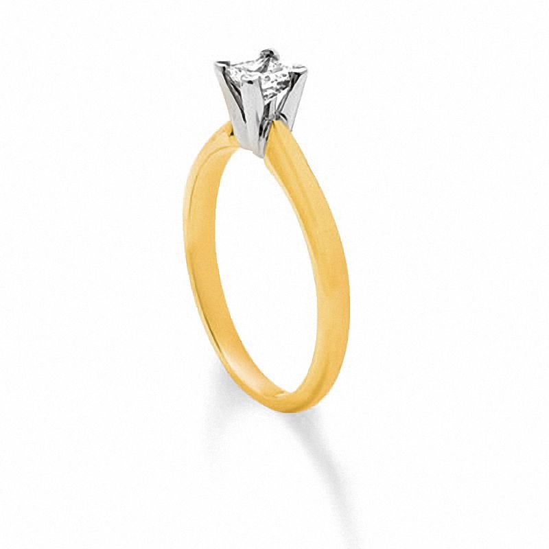 1/5 CT. Princess Cut Diamond Solitaire Engagement Ring in 14K Gold