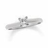 Thumbnail Image 1 of 1/3 CT. Princess Cut Diamond Solitaire Engagement Ring in 14K White Gold