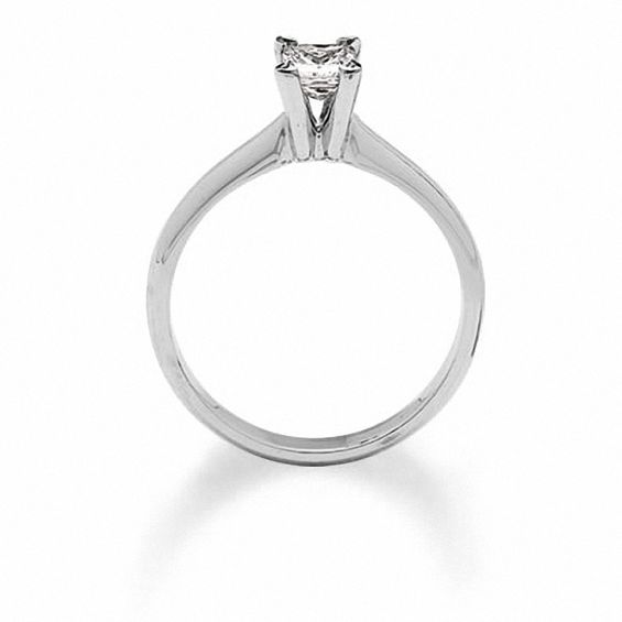 1/ CT. Princess Cut Diamond Solitaire Engagement Ring in 14K Gold