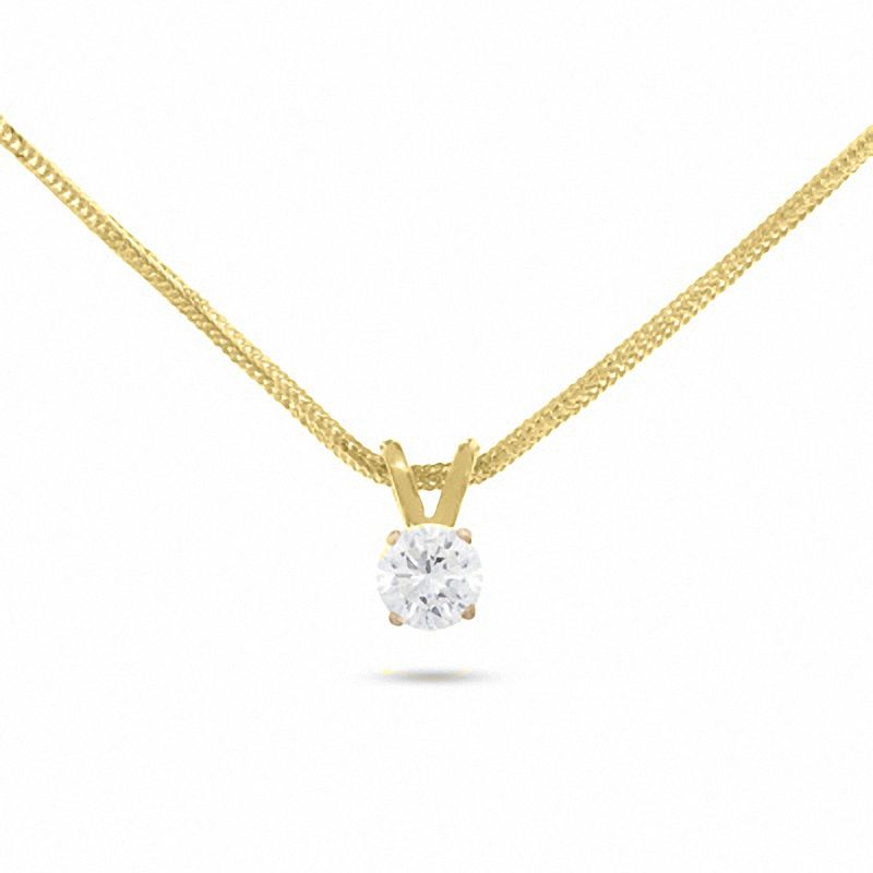 Main Image 1 of 1/2 CT. Certified Diamond Solitaire Pendant in 14K Gold