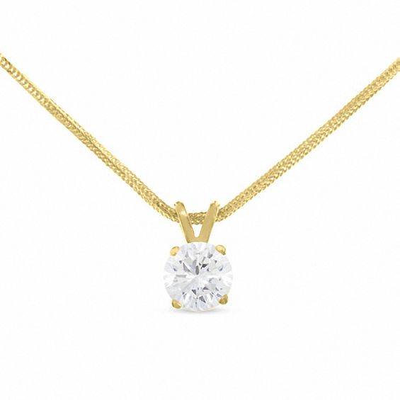 1-1/2 CT. Certified Diamond Solitaire Pendant In 14K Gold