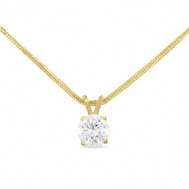 Main Image 1 of 1-1/2 CT. Certified Diamond Solitaire Pendant in 14K Gold
