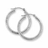 Thumbnail Image 1 of 14K White Gold Diamond-Cut Hoop Earrings