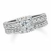 Thumbnail Image 1 of 1-1/4 CT. T.W. Square-Cut Diamond Bridal Set in 14K White Gold