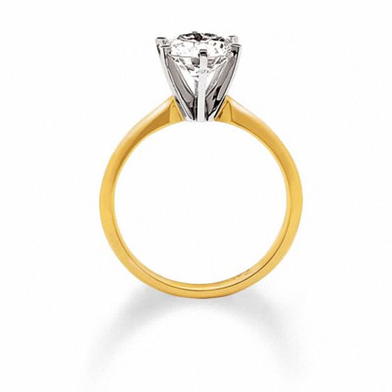 CT. Certified Diamond Solitaire Engagement Ring in 18K Gold