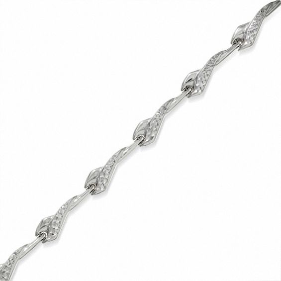 10K White Gold Stampato Bracelet