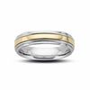 Thumbnail Image 0 of Men's 6mm Wedding Band in 10K Gold and Stainless Steel - Size 10