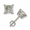 Thumbnail Image 0 of 1 CT. T.W. Princess Cut Colorless Diamond Solitaire Stud Earrings in 18K White Gold