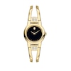 Thumbnail Image 0 of Ladies' Movado Amorosa® Diamond Accent Gold-Tone PVD Bangle Watch with Black Dial (Model: 0604984)