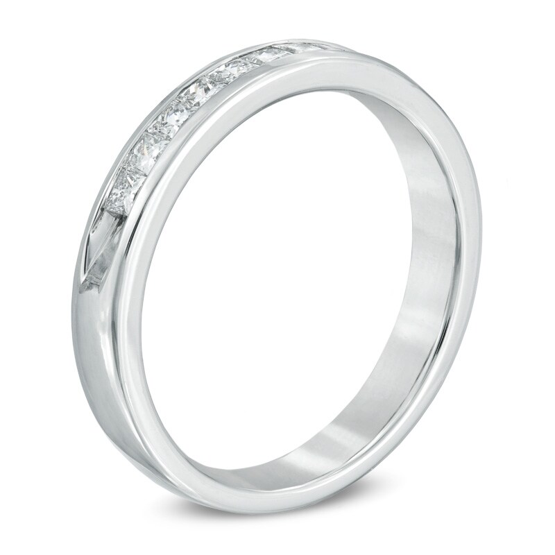 Main Image 2 of 1/2 CT. T.W. Princess-Cut Diamond Band in 14K White Gold