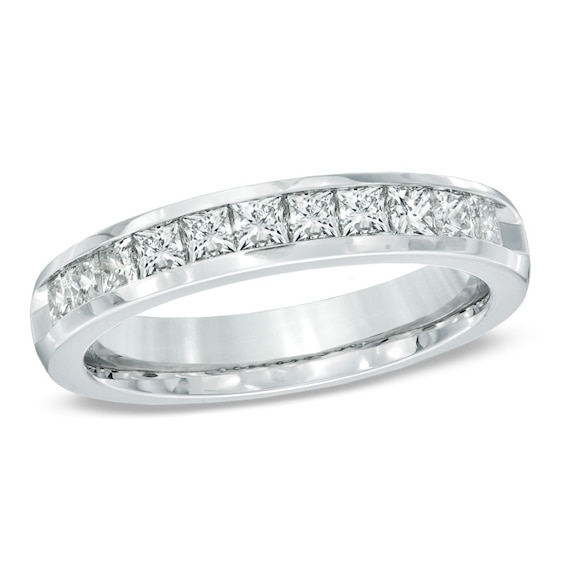 1 CT. T.w. Princess-Cut Diamond Wedding Band in 14K White Gold