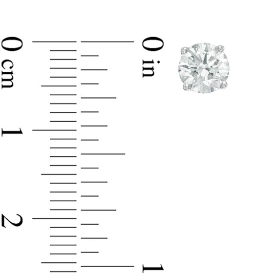 CT. T.w. Diamond Solitaire Stud Earrings in 14K White Gold