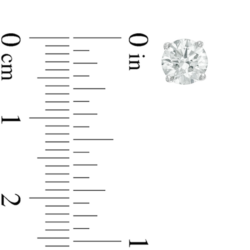1-1/2 CT. T.W. Diamond Solitaire Stud Earrings in 14K White Gold