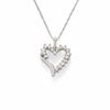 Thumbnail Image 0 of 1/2 CT. T.W. Diamond Shadow Heart Pendant in 10K White Gold