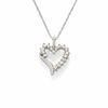Thumbnail Image 1 of 1/2 CT. T.W. Diamond Shadow Heart Pendant in 10K White Gold