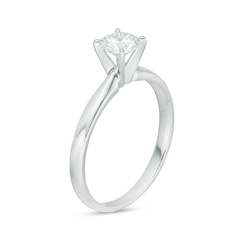Main Image 2 of 1/2 CT. Certified Diamond Solitaire Engagement Ring in 14K White Gold