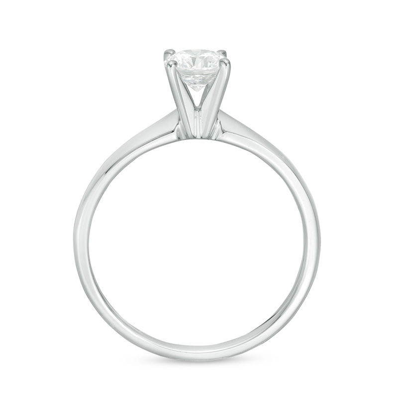 Main Image 5 of 1/2 CT. Certified Diamond Solitaire Engagement Ring in 14K White Gold