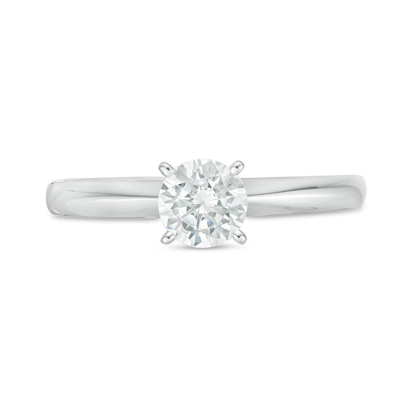 Main Image 6 of 1/2 CT. Certified Diamond Solitaire Engagement Ring in 14K White Gold