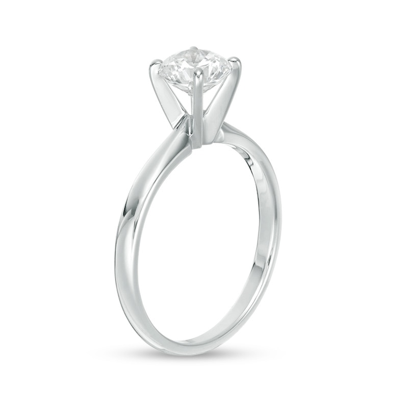 1 CT. Certified Diamond Solitaire Engagement Ring in 14K White Gold (I/I1)