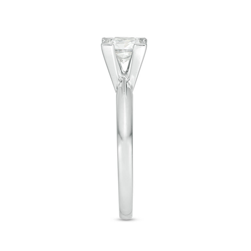 Main Image 4 of 1 CT. Certified Princess-Cut Diamond Solitaire Engagement Ring in 14K White Gold (I/I1)