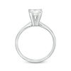 Thumbnail Image 4 of 1 CT. Certified Princess-Cut Diamond Solitaire Engagement Ring in 14K White Gold (I/I1)