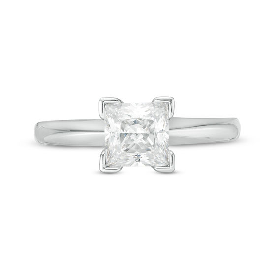 1 CT. Certified Princess-Cut Diamond Solitaire Engagement Ring in 14K White Gold (I/I1)