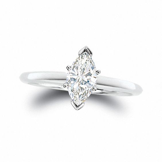 1 CT. Certified Marquise Diamond Solitaire Engagement Ring in 14K Gold