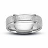 Thumbnail Image 0 of Men's 6mm Hammered Wedding Band in 14K White Gold