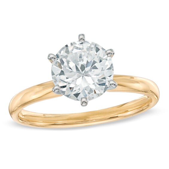 3 CT. Diamond Solitaire Engagement Ring in 14K Two-Tone Gold (K/I2