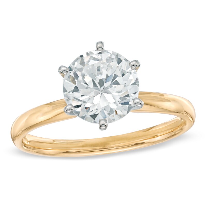 Main Image 1 of 3 CT. Diamond Solitaire Engagement Ring in 14K Two-Tone Gold (K/I2)
