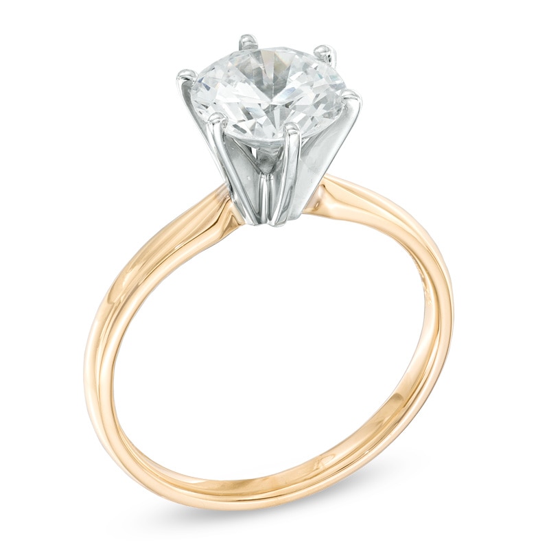 Main Image 2 of 3 CT. Diamond Solitaire Engagement Ring in 14K Two-Tone Gold (K/I2)