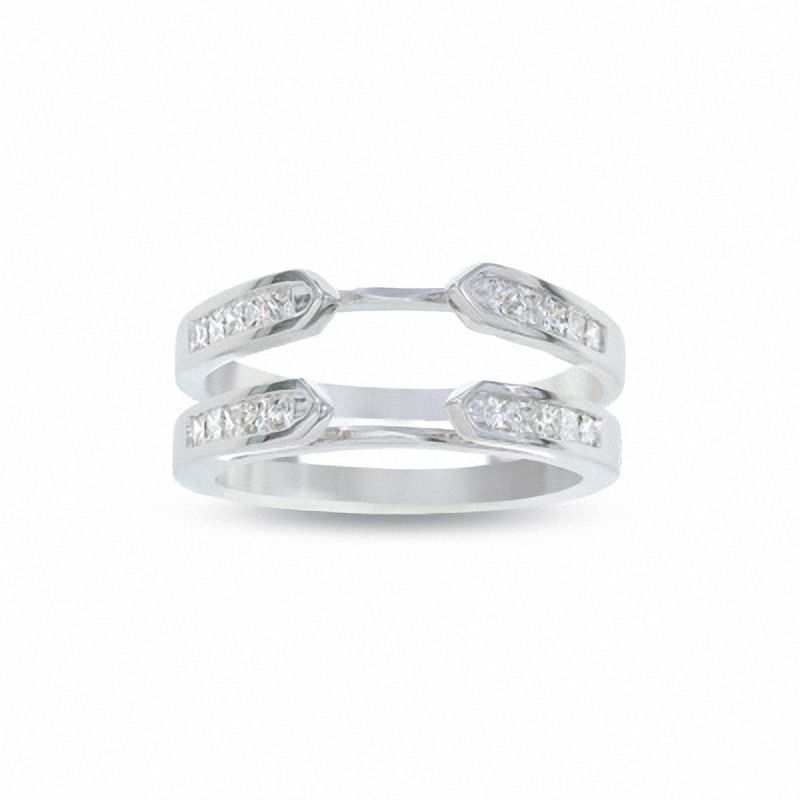 Main Image 1 of 1/2 CT. T.W. Square-Cut Diamond Solitaire Enhancer in 14K White Gold