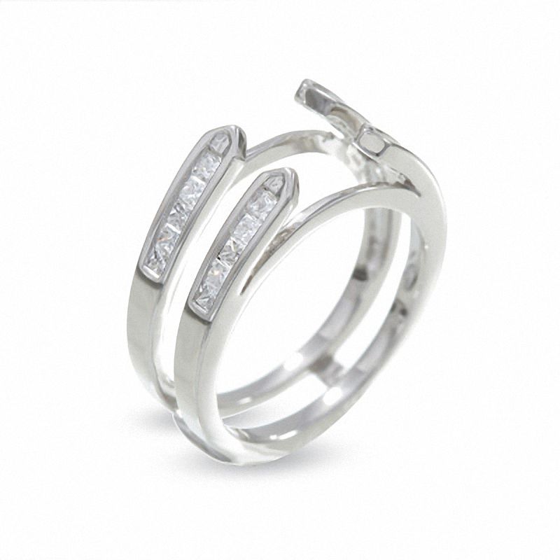 Main Image 2 of 1/2 CT. T.W. Square-Cut Diamond Solitaire Enhancer in 14K White Gold