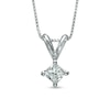 Thumbnail Image 1 of 1/3 CT. Princess Cut Diamond Solitaire Pendant in 14K White Gold