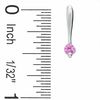 Thumbnail Image 2 of Pink Sapphire Stick Pendant and Earrings Set in 14K White Gold