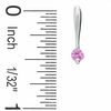 Thumbnail Image 3 of Pink Sapphire Stick Pendant and Earrings Set in 14K White Gold