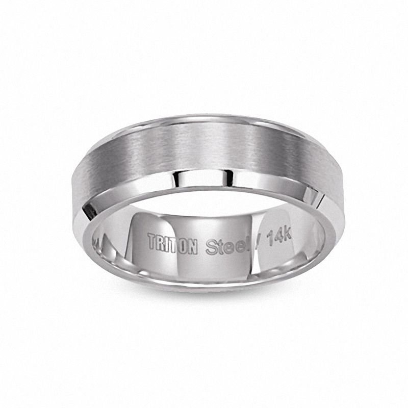 Main Image 1 of Triton 7.0mm Stainless Steel Wedding Band - Size 10