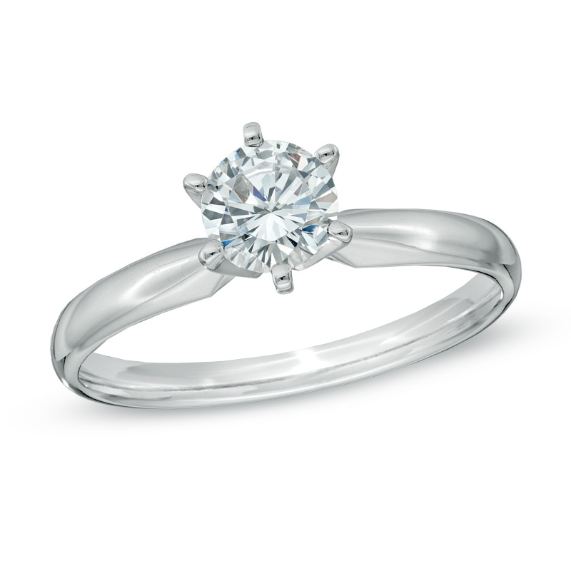5/8 CT. Diamond Solitaire Engagement Ring in 14K White Gold