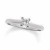 Thumbnail Image 0 of 1/4 CT. Certified Princess-Cut Diamond Solitaire Engagement Ring in 14K White Gold