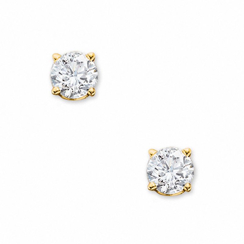 1/2 CT. T.W. Certified Diamond Solitaire Stud Earrings in 14K Gold