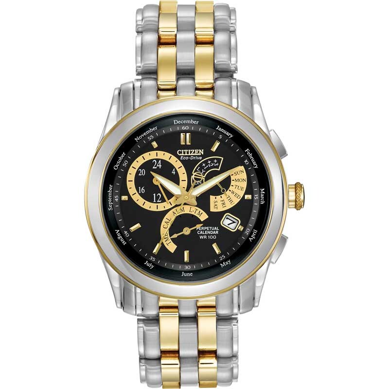 Main Image 1 of Men's Citizen Eco-Drive® caliber 8700 Perpetual Calendar Two-Tone Bracelet Watch (Model: BL8004-53E)