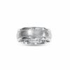 Thumbnail Image 1 of 8.0mm Comfort-Fit Satin and Milgrain-Edge Wedding Band in 14K White Gold - Size 10.5