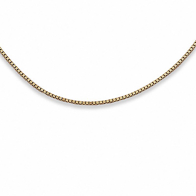 0.52mm Box Chain Necklace in 10K Gold - 20"
