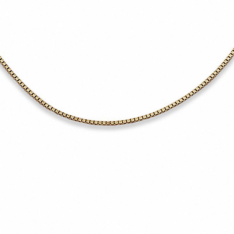Main Image 1 of 0.52mm Box Chain Necklace in 10K Gold - 20"