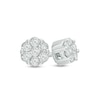 Thumbnail Image 1 of 1/5 CT. T.W. Multi-Diamond Flower Stud Earrings in 10K White Gold