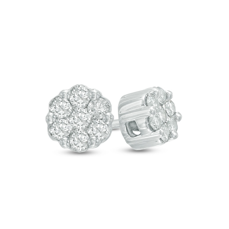 zales flower diamond earrings