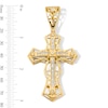 Thumbnail Image 2 of 1/2 CT. T.W. Diamond Lattice Cross Necklace Charm in 10K Gold